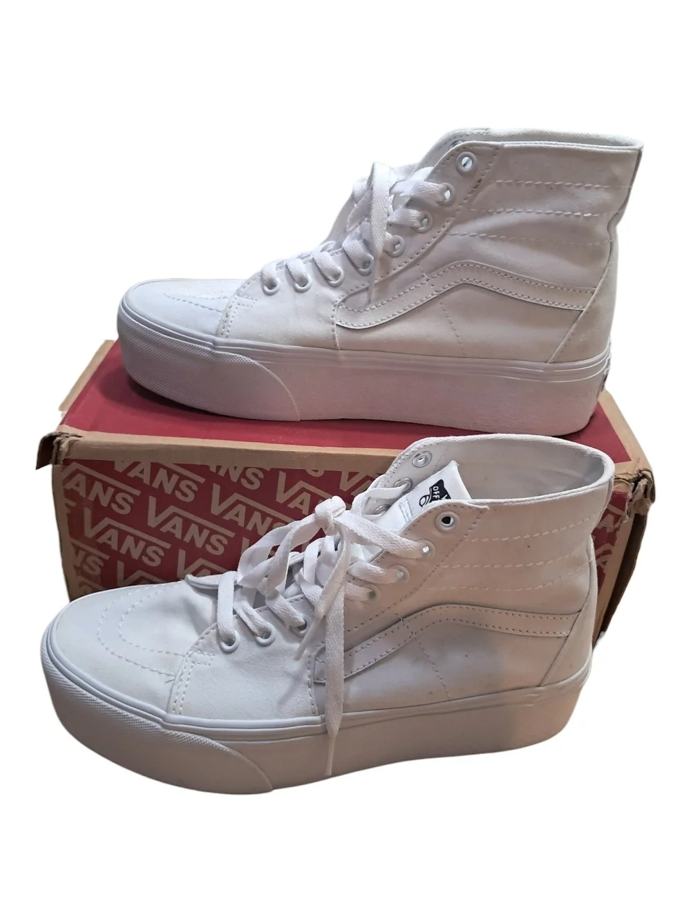Vans Sk8-Hi Tapered Stackform White High Top Sneakers Size 9 Women’s ( 25.5 cm )